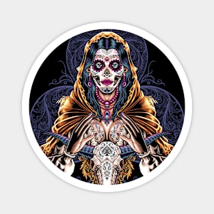 Great Dia De Los Muertos Illustration 3 Magnet